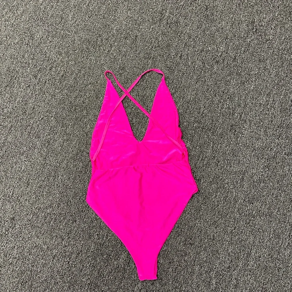 HOT PINK Birthday Girl Glitter Monokini - Picture 4 of 5